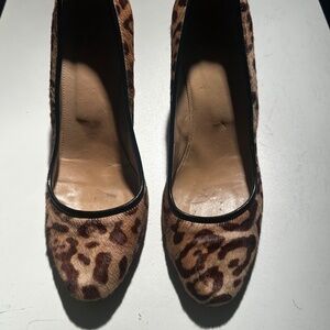 J CREW LEOPARD WEDGE SHOES